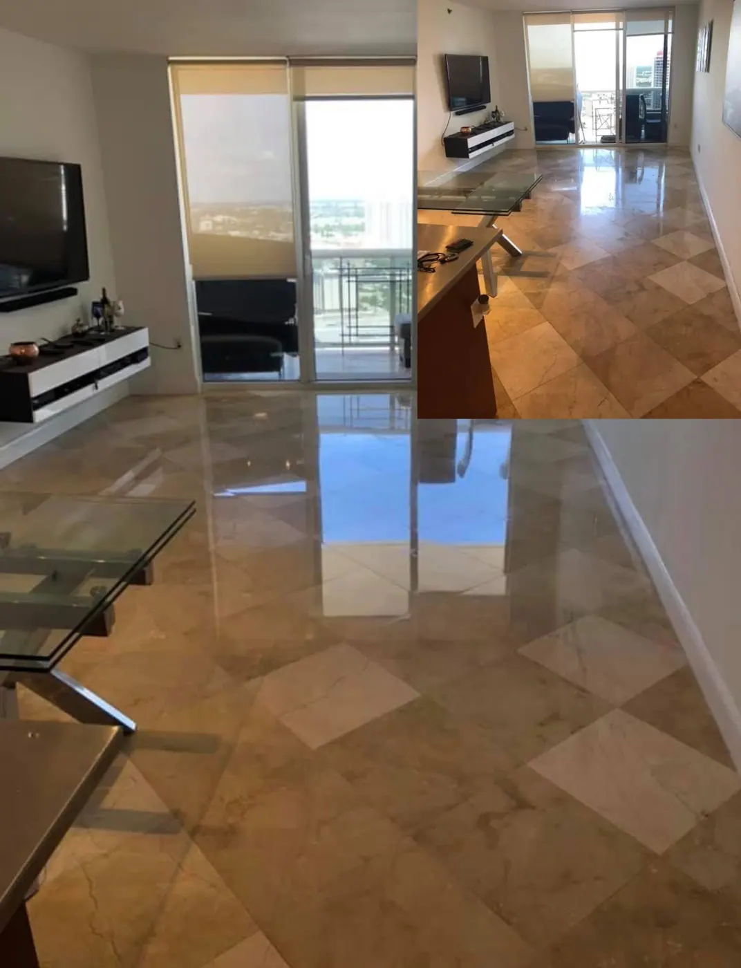 Real First Choice Floor Care marble polishing project photo 1