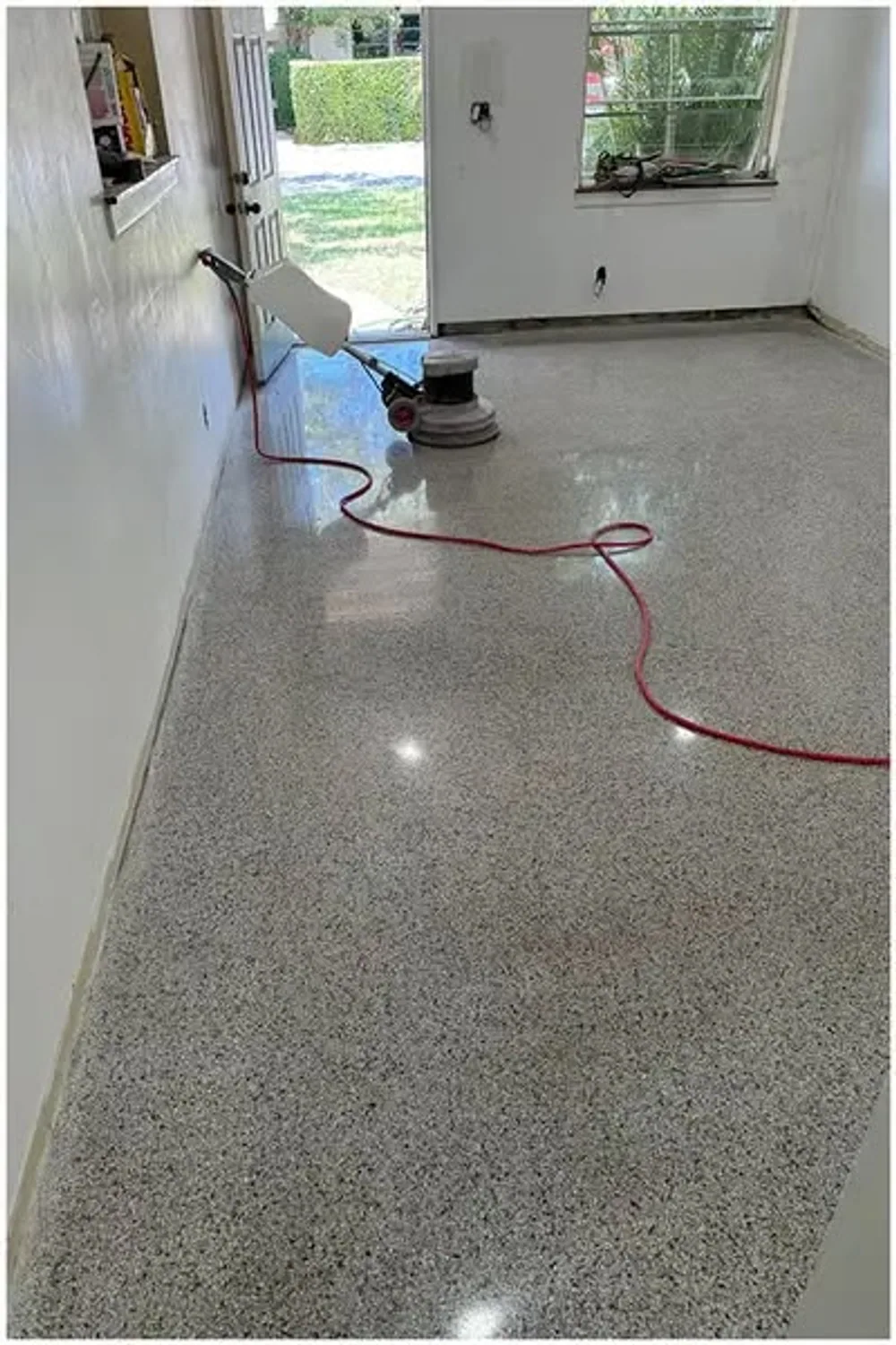 terrazzo floor polishing after professional service