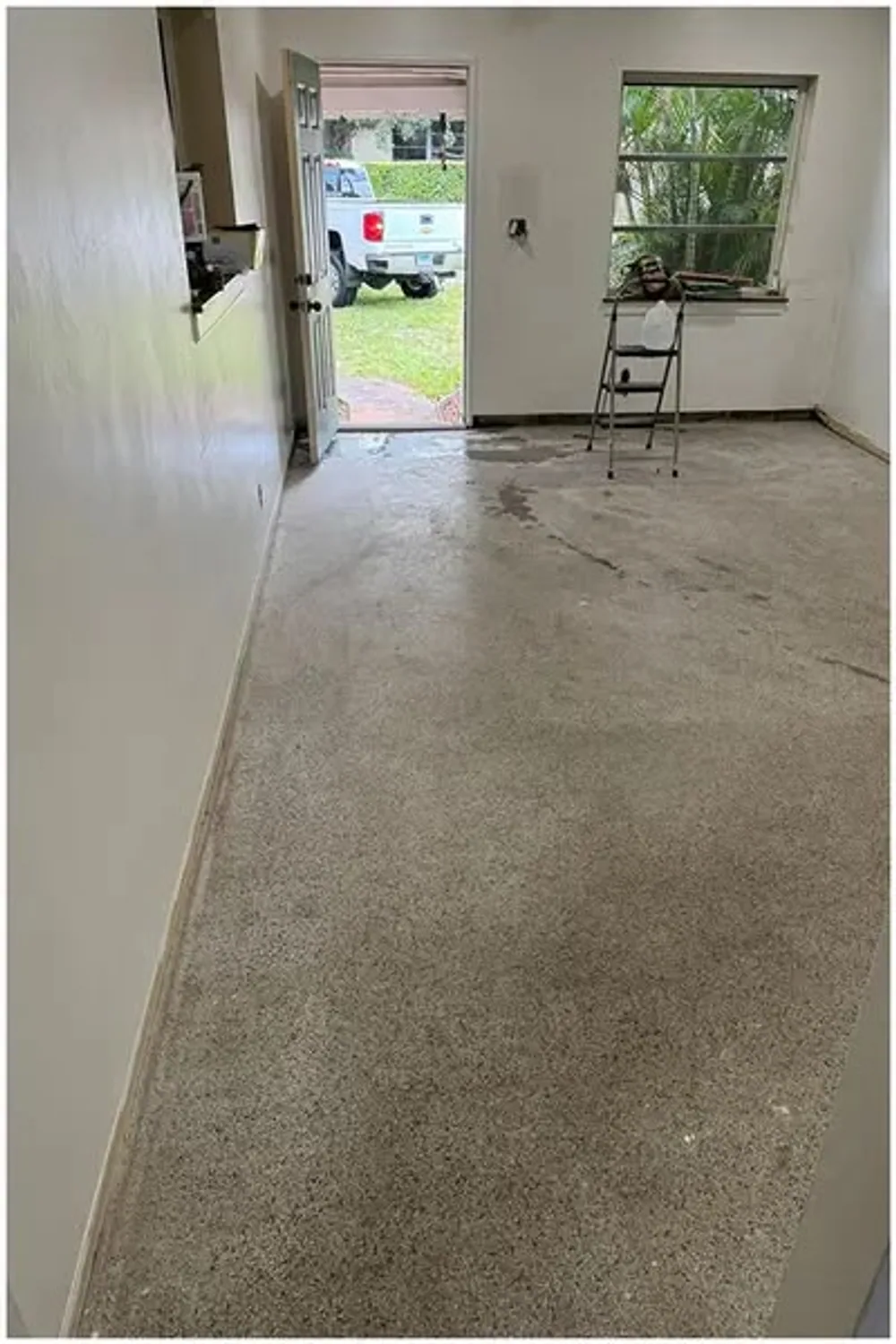 terrazzo floor polishing before professional service